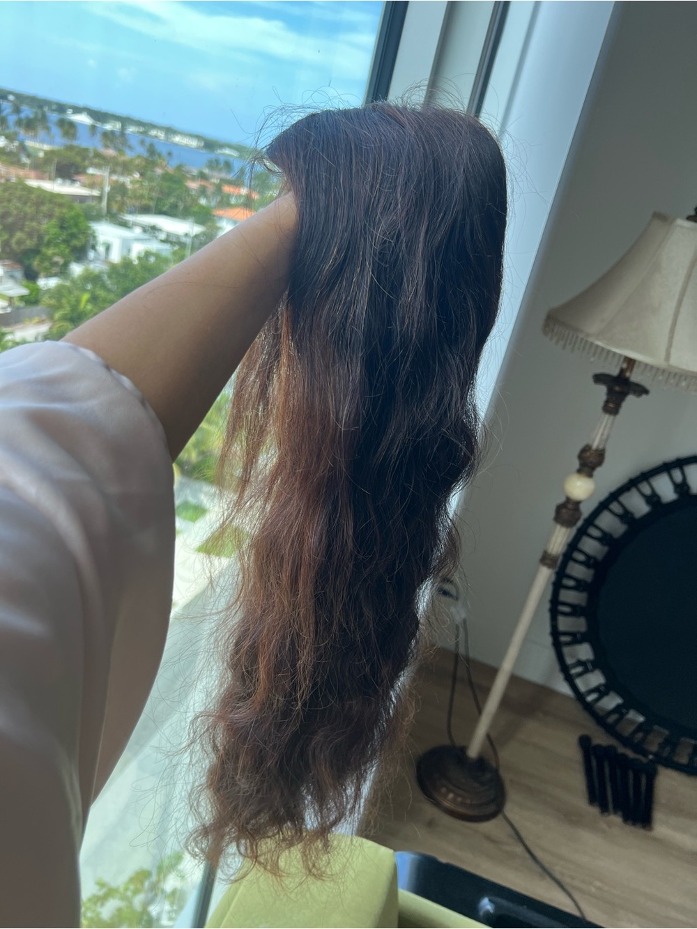 Human hair wig - Dark Brown - Picture 4 of 16